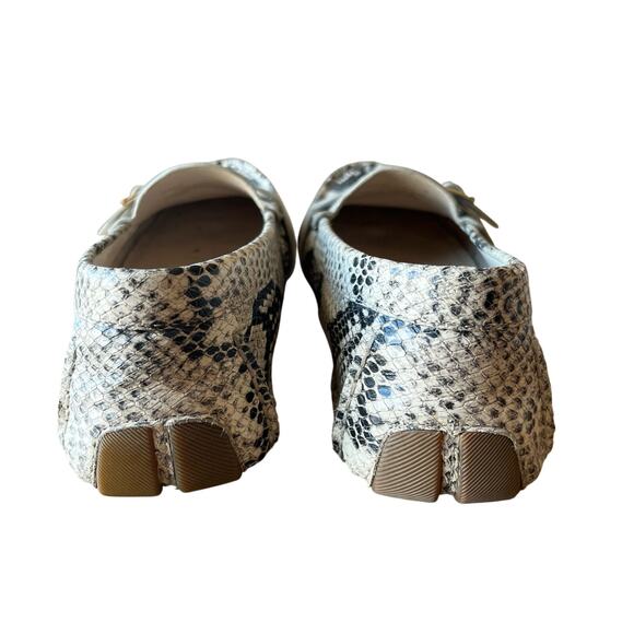 Cole Haan Driving Loafers Women's Size 7 Snakeskin Embossed Leather Slip On - Picture 3 of 8